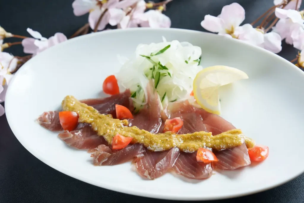 旬かつおの春パッチョ